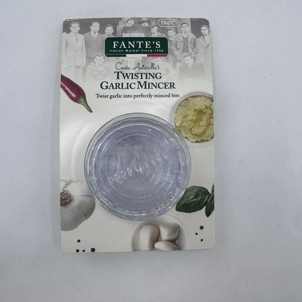Fante’s Garlic & Ginger Mincer Twist Manual Crusher BPA-Free New Fast Shipping